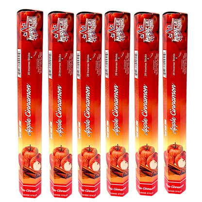 Miracle 365 Apple Cinnamon incens sticks (6 tubes of 20 sticks) (MOQ=10pc)