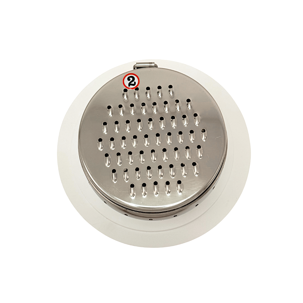 Container 3 in 1 leaf storage and grater size 1 6.5"  (MOQ=ea)