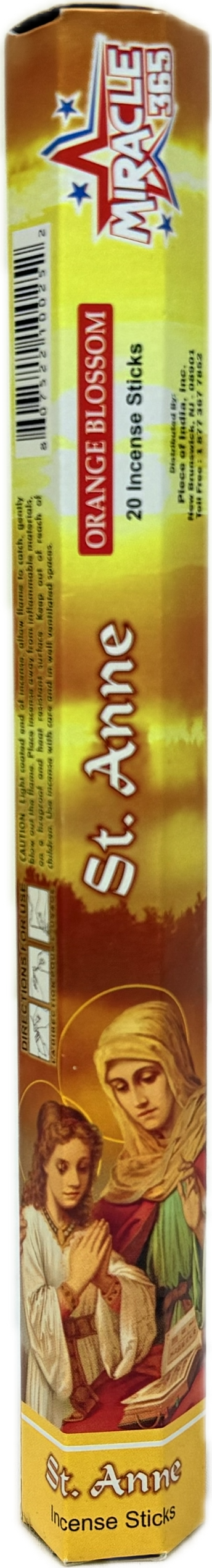 Miracle 365 St. Anne incense (20 sticks * 6 tubes) 10 Packs (MOQ=10pc)