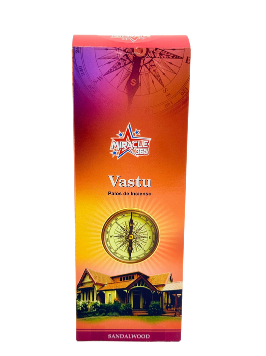 Miracle 365 Vastu incense (6 tubes of 20 sticks) frag sandalwood (MOQ=10pc)