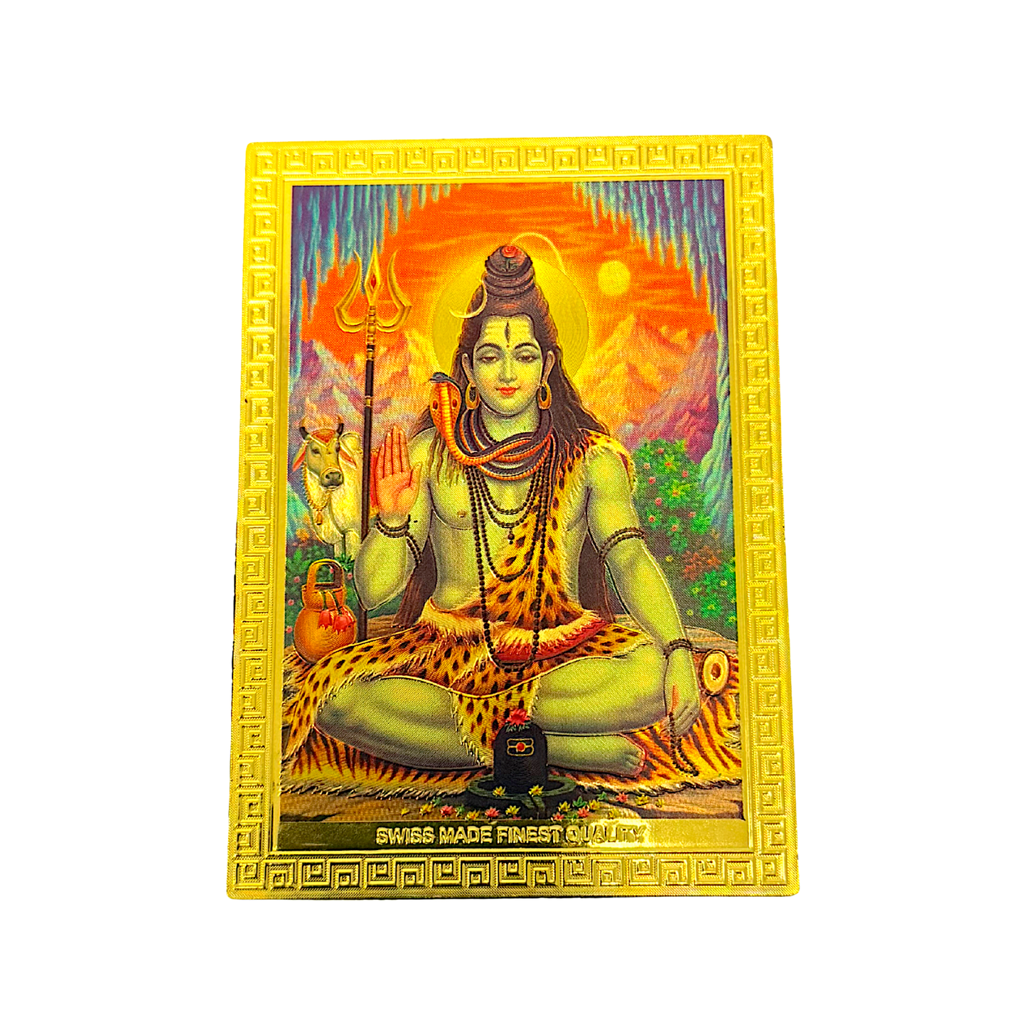 Fridge Magnet, In Gold Assorted hindu gods, 3.5x2.5"(MOQ=dz)