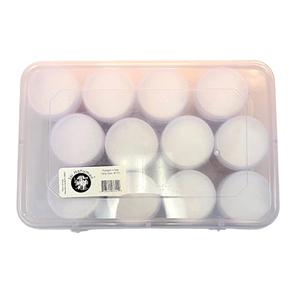 Rangoli Color White(7312) Small Containers (MOQ=dz)