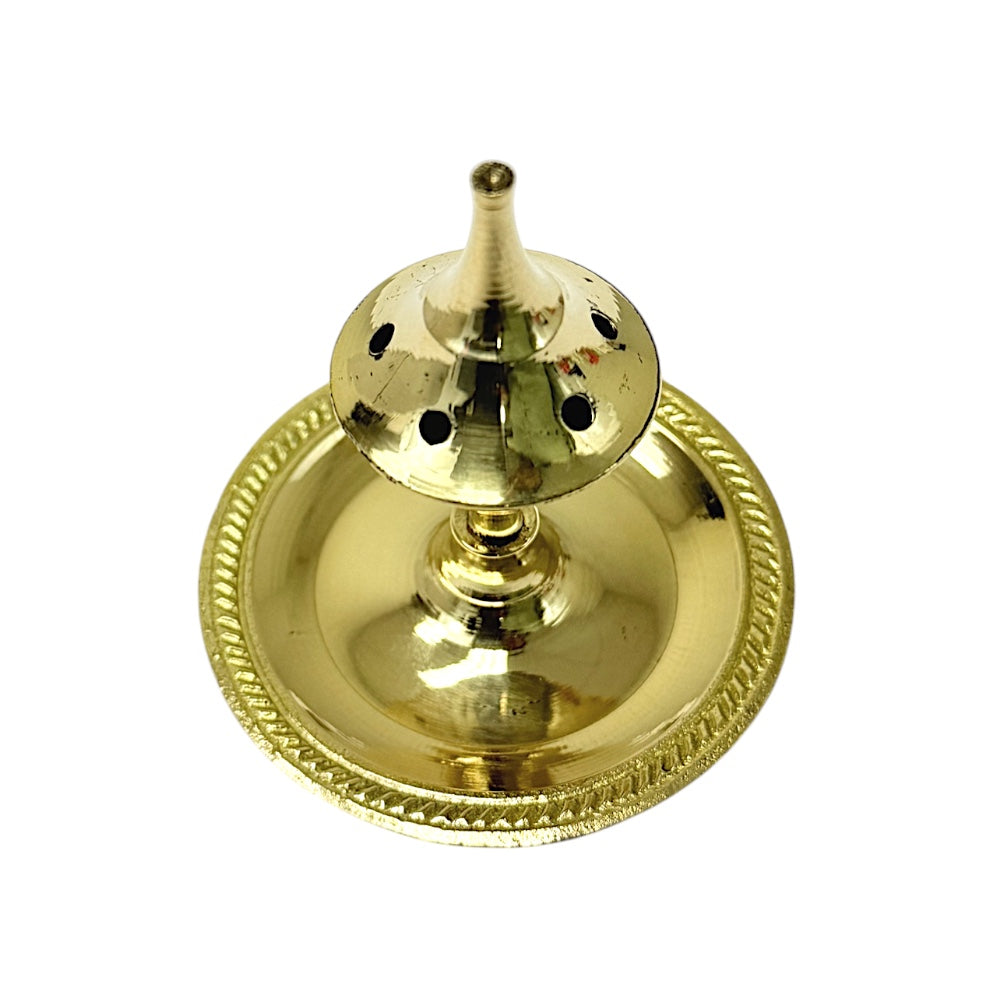 2" cone top brass incense burner (MOQ=ea)