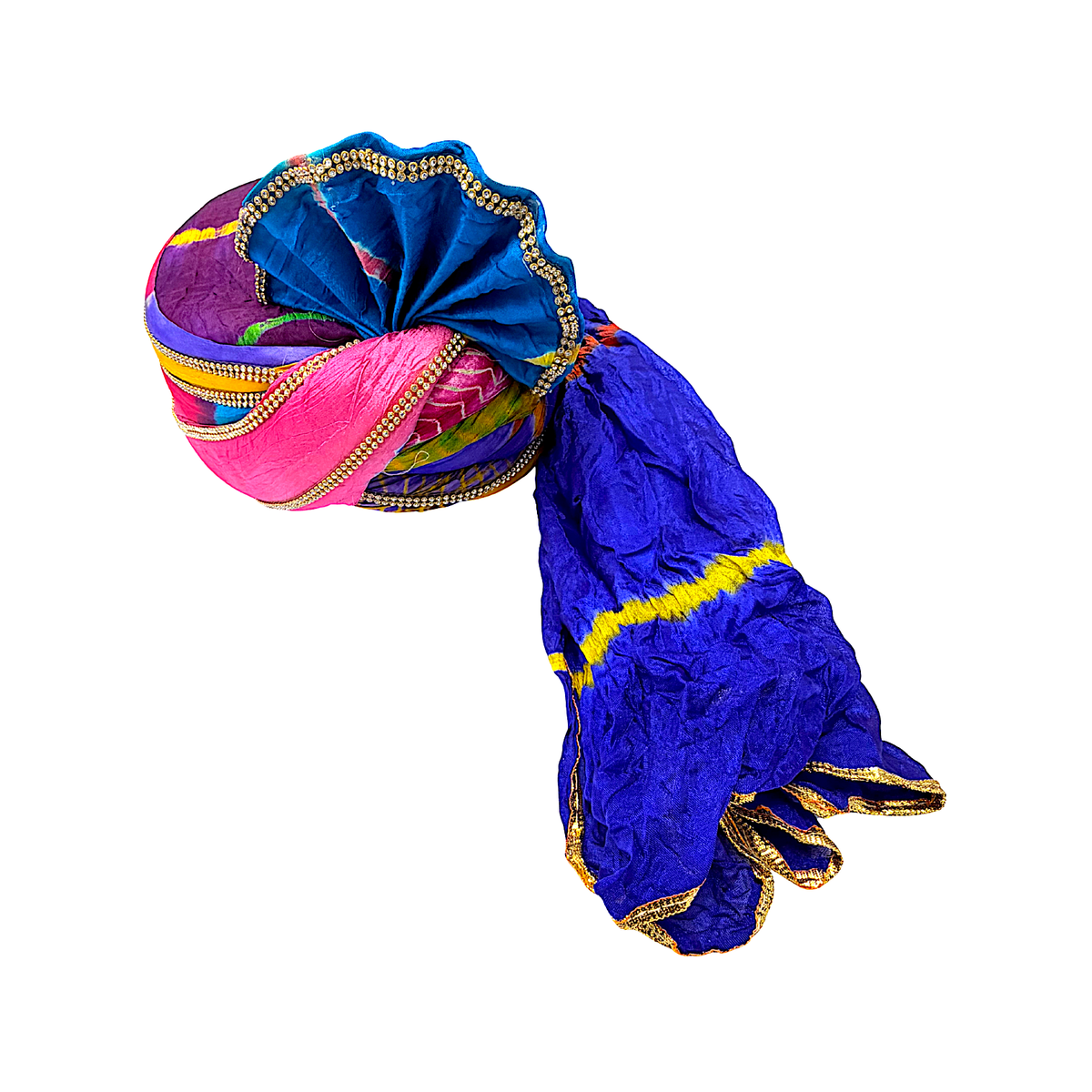 Turban multicolor w ornaments for groom (MOQ=ea)