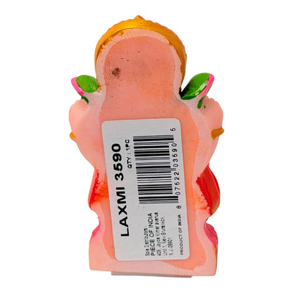 Goddess Laxmi  , colorful marble dust,  3 inches (MOQ=ea)