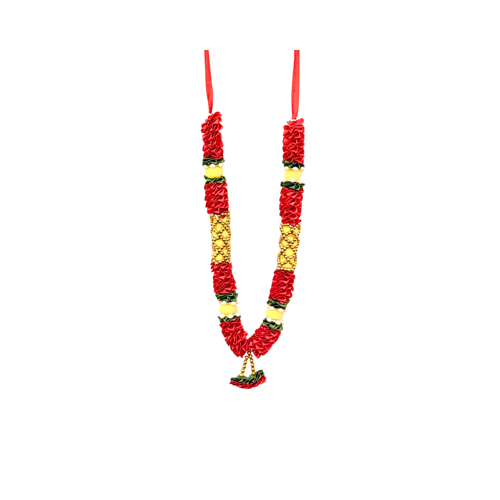 Garland 12 inch with gold pearls and ruffles  (UOM=dz)