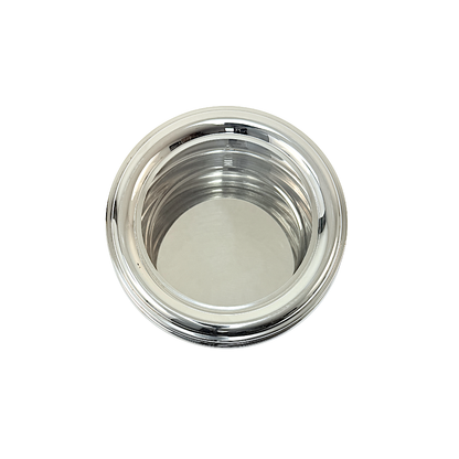 Super Shyne Stainless steel 5.5" container see thru top  (MOQ=ea)