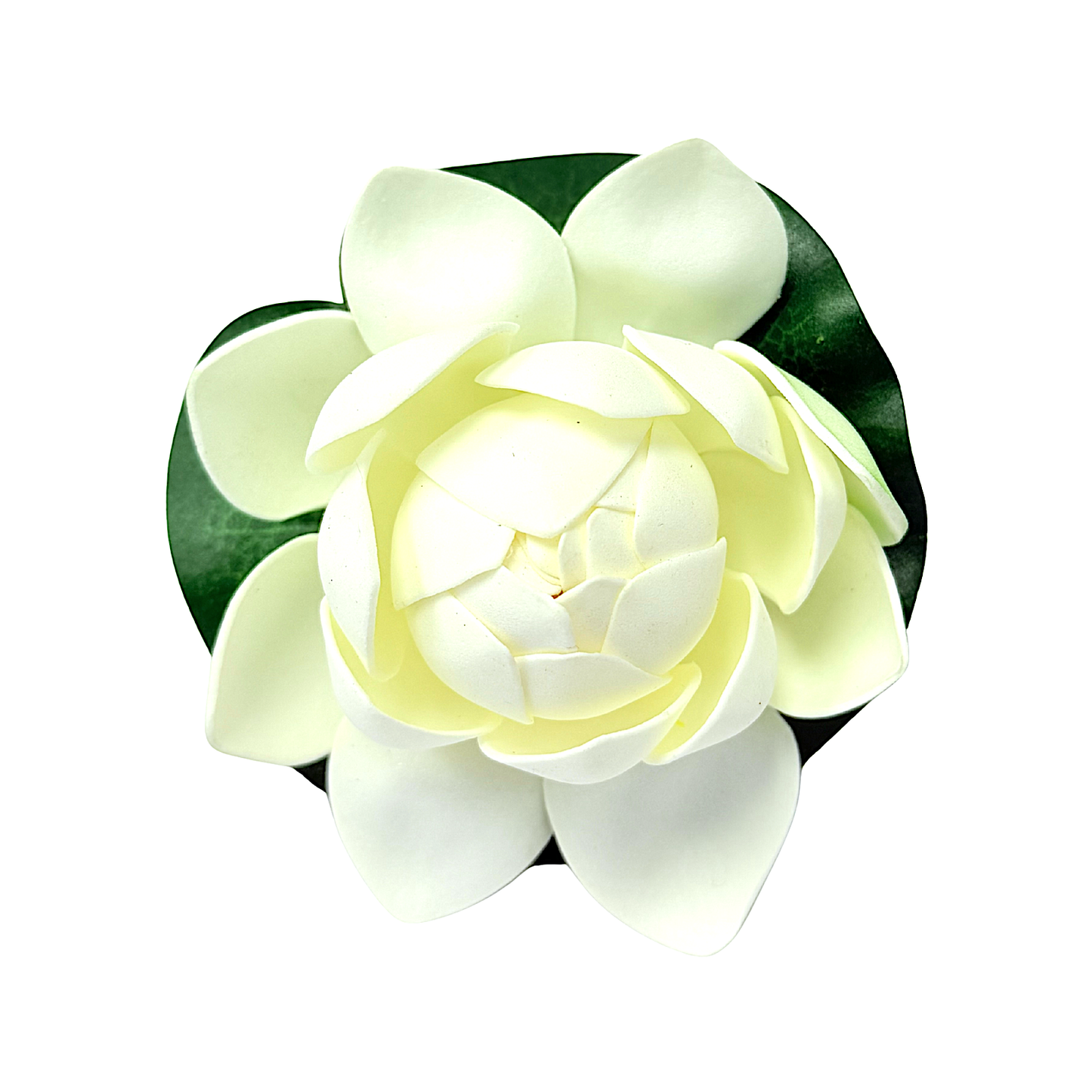 Lotus flower on lilly pad 4" red, pink orange, yellow, white purple (MOQ=6dz)