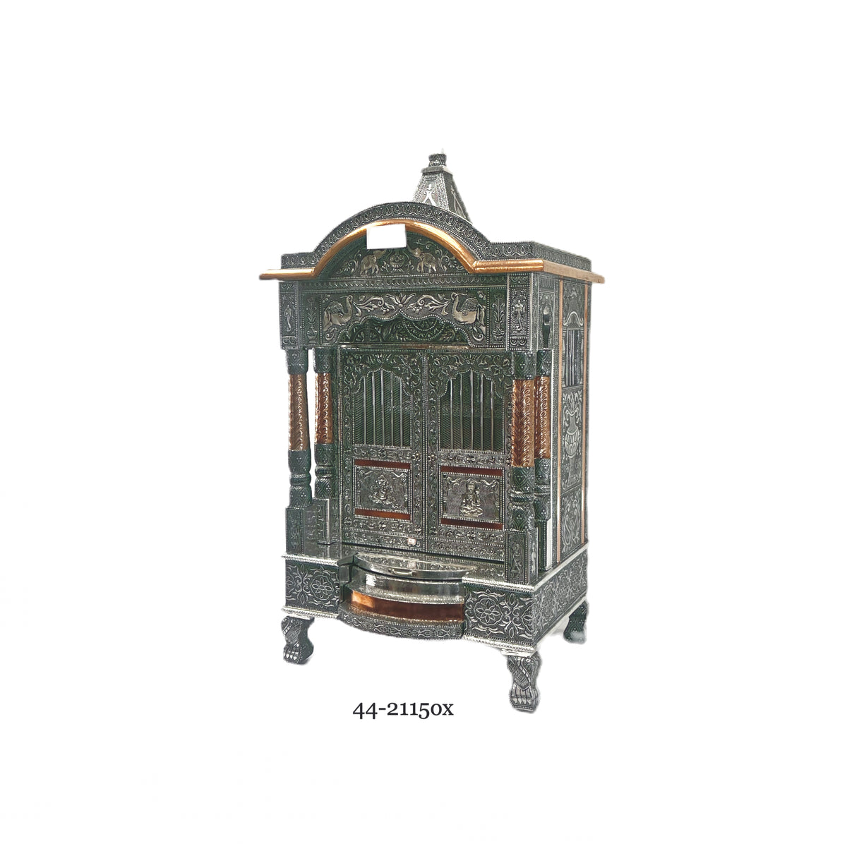 Mandir oxidized 21" W 15" deep(80752232115) (MOQ=ea)
