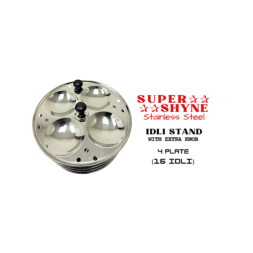 Stainless steel Idli stand makes 16 regular size idlis (4 Plate) (MOQ=ea)