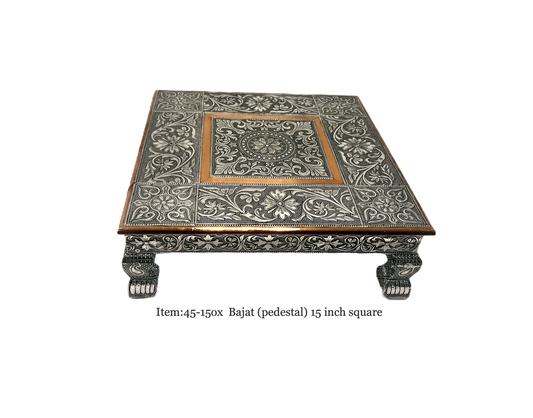 Bajat (talble with short legs) oxidized 15in square(80752241515) (MOQ=ea)