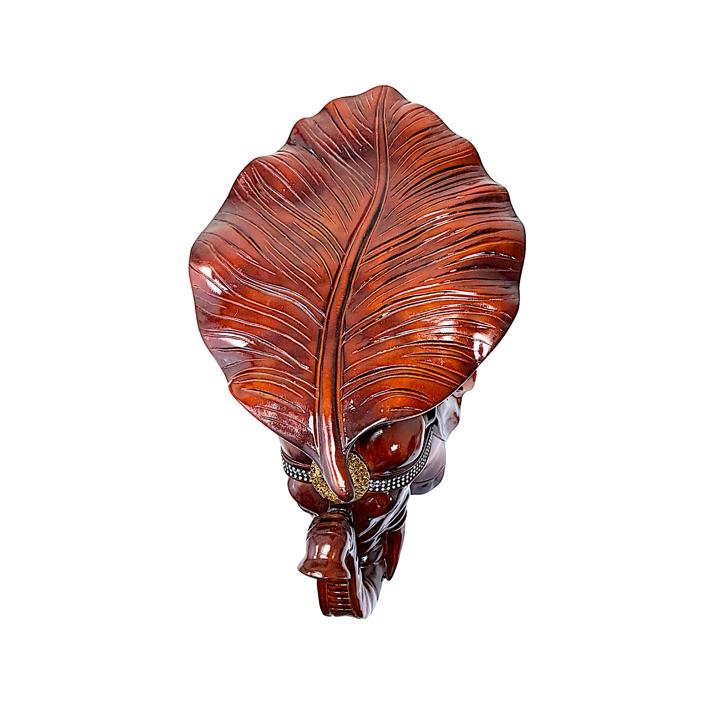 Elephant side table with leaf top (MOQ=ea)