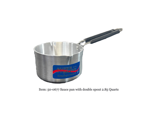 Sauce Pan Aluminum W: 7.5" H: 3.5" 50-0677 (MOQ=ea)