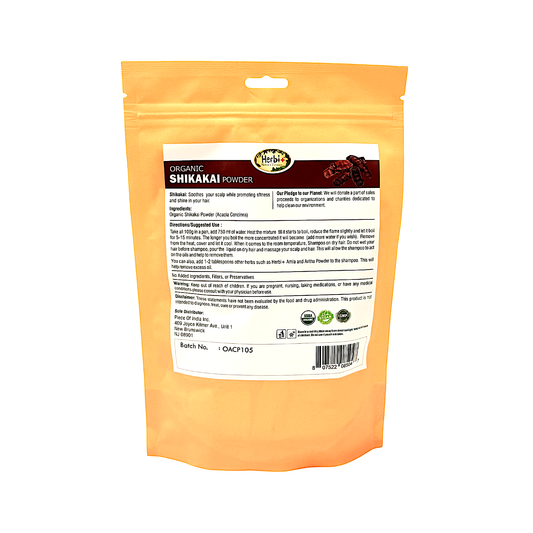 Organic Herbi Plus Shikakai Powder For Hair 200g 7oz (MOQ=dz)