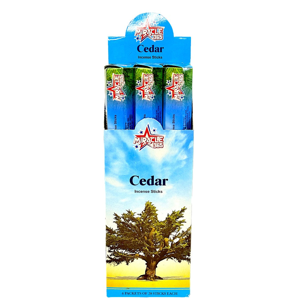 Miracle 365 Cedar (6 tubes of 20 incense sticks each) (MOQ=10pc)