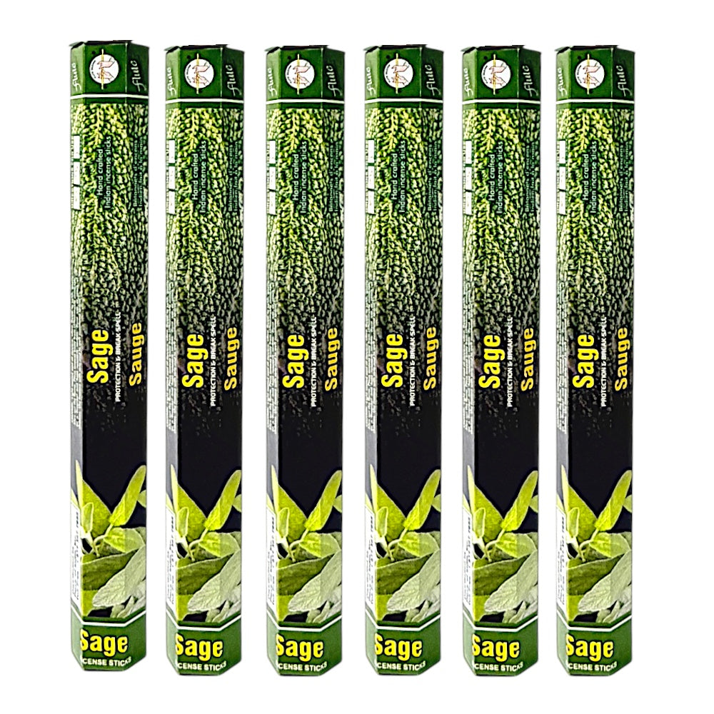 Flute brand Sage (20 incense sticks*6)*10 (MOQ=10pc)