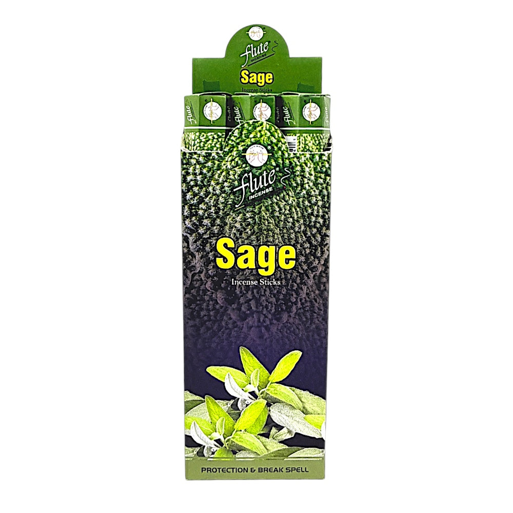 Flute brand Sage (20 incense sticks*6)*10 (MOQ=10pc)