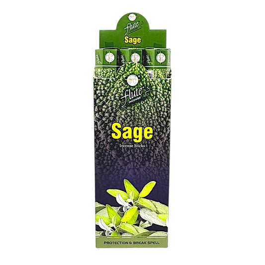 Flute brand Sage (20 incense sticks*6)*10 (MOQ=10pc)