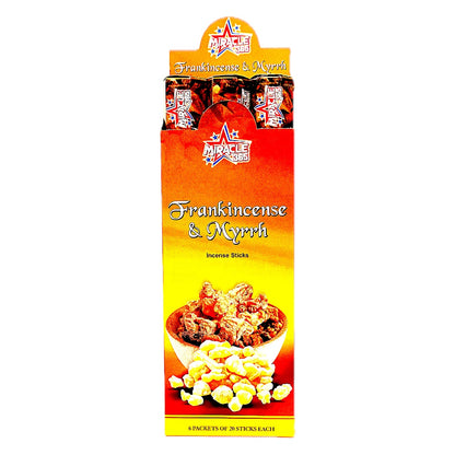 Miracle 365 Frankincense and Myrrh incense (6 tubes of 20 sticks) (MOQ=10pc)