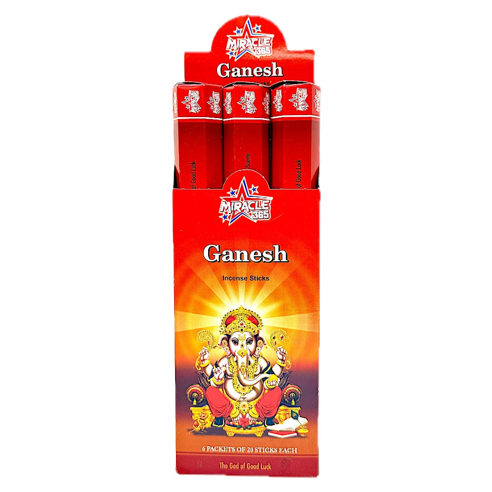 Miracle 365 brand Ganesh (20 incense sticks*6) (MOQ=10pc)