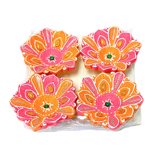 Colorful Diya (pack of 4) MG  DD-03 (MOQ=36pc)