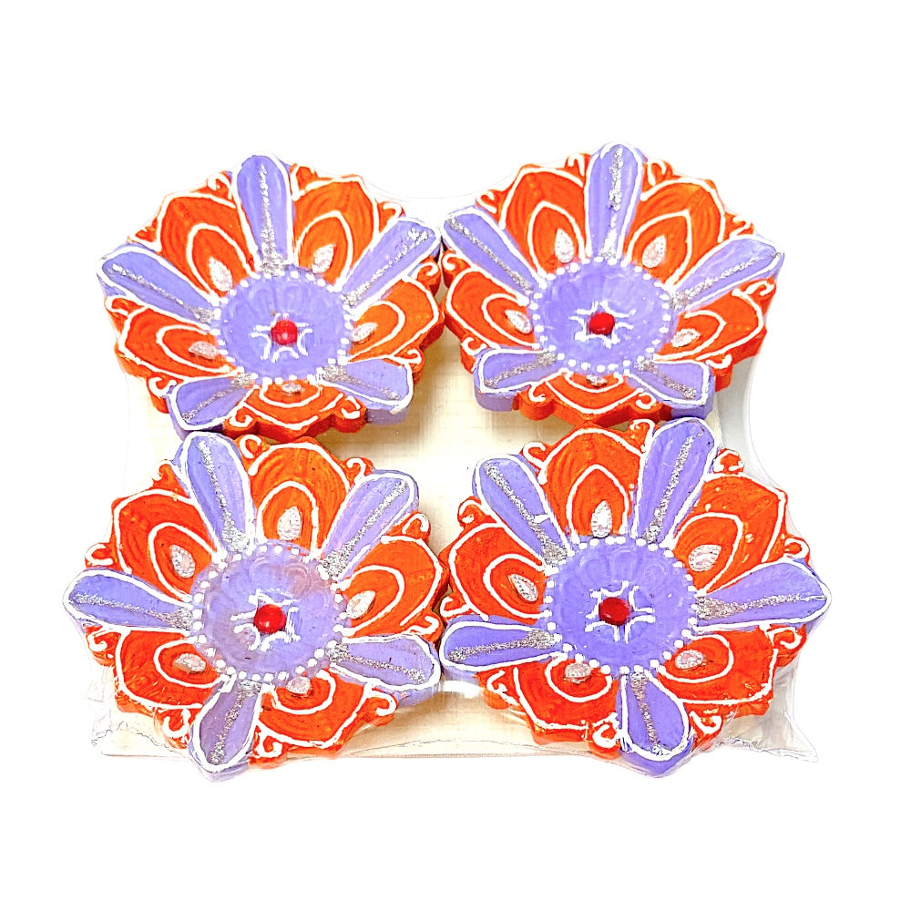 Colorful Diya (pack of 4) MG  DD-03 (MOQ=36pc)