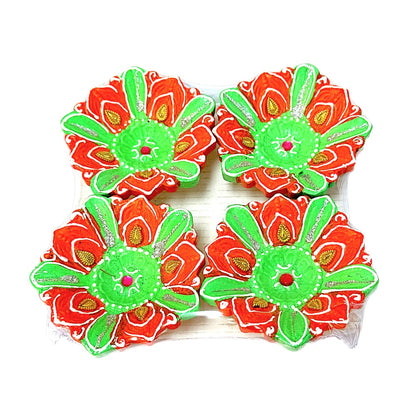 Colorful Diya (pack of 4) MG  DD-03 (MOQ=36pc)
