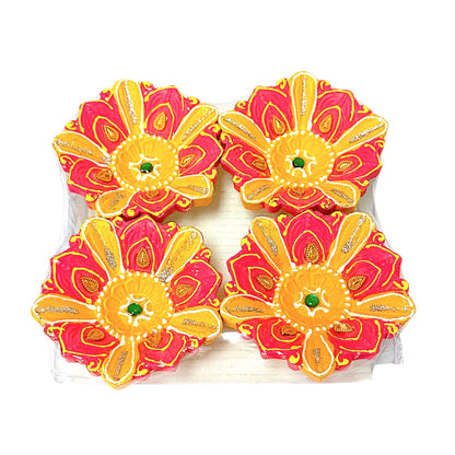 Colorful Diya (pack of 4) MG  DD-03 (MOQ=36pc)