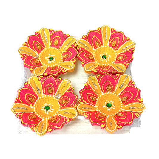 Colorful Diya (pack of 4) MG  DD-03 (MOQ=36pc)