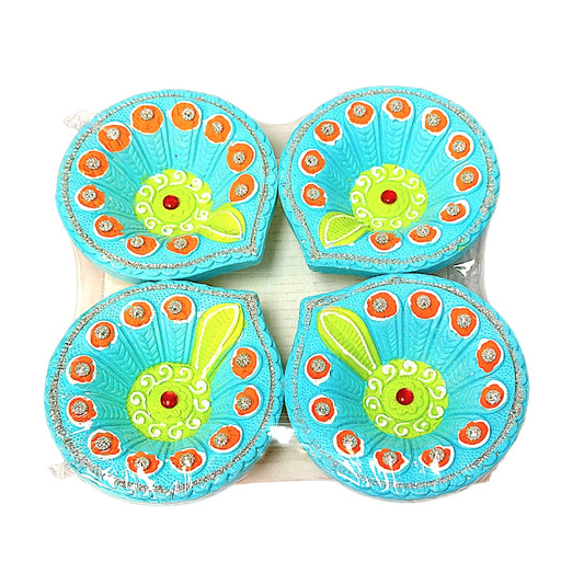 Colorful Diya (pack of 4) Morpich  DD04 (MOQ=36pc)