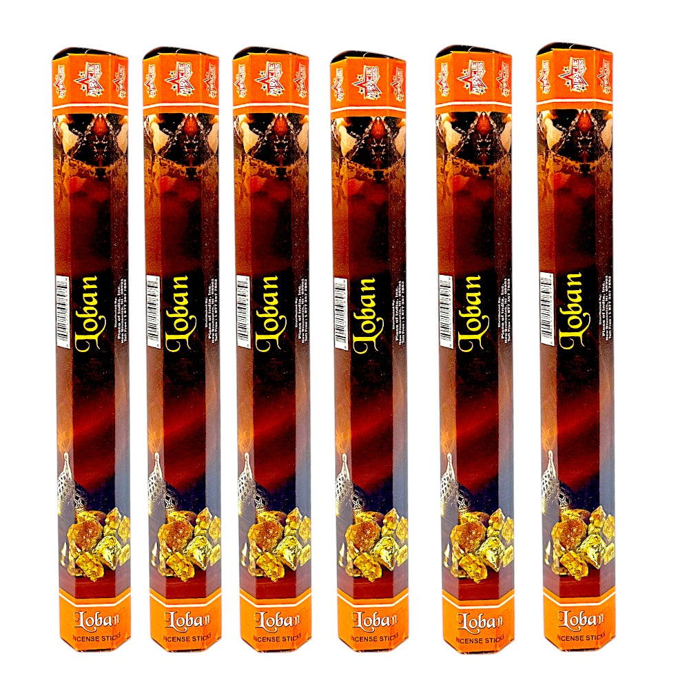 loban (Benzoine) Incense sticks (6 hex tubes of 20 sticks) (MOQ=10pc)