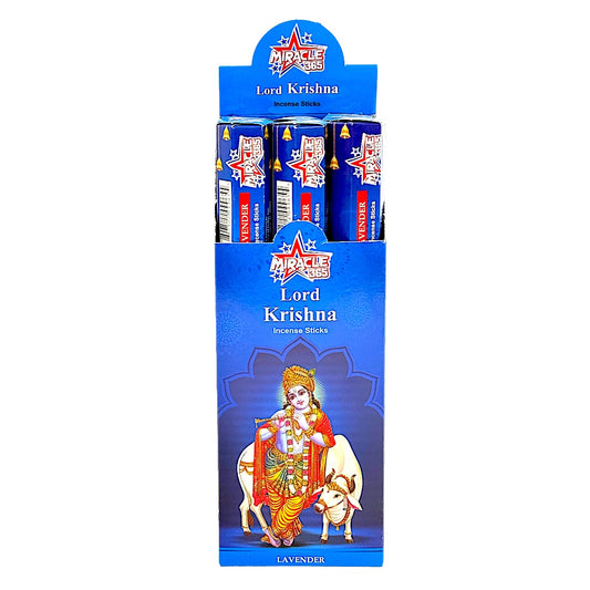 Miracle 365 Krishna incense (6 tubes of 20 sticks) frag lavender (MOQ=10pc)