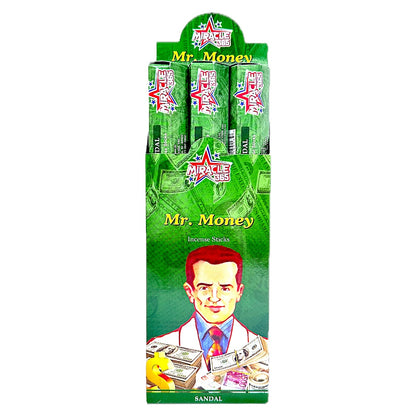 Miracle 365 Mr. Money incense (20 sticks*6pc) 10 boxes (MOQ=10pc)