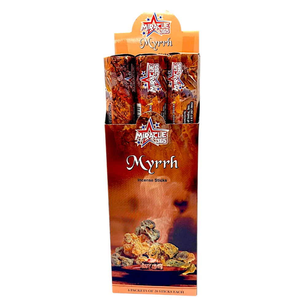 Miracle 365 Myrrh (6 tubes of 20 incense sticks each)(MOQ=10pc)