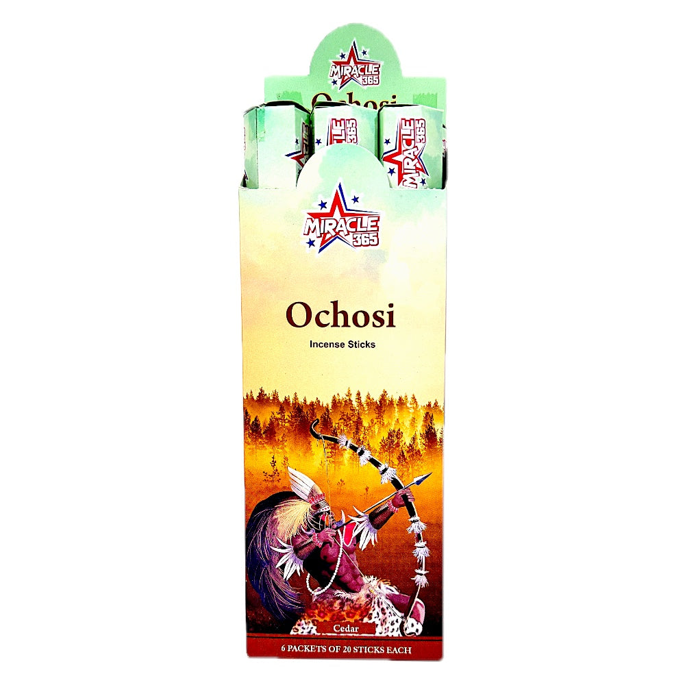 Ochosi Incense sticks fragrance cedar (6 tubes of 20 sticks each (MOQ=10pc)