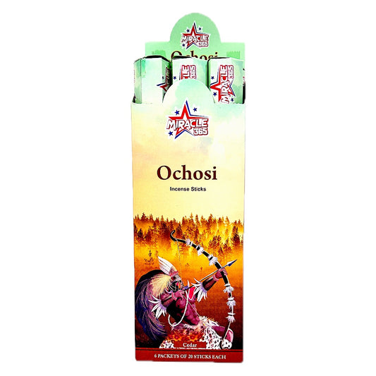 Ochosi Incense sticks fragrance cedar (6 tubes of 20 sticks each (MOQ=10pc)