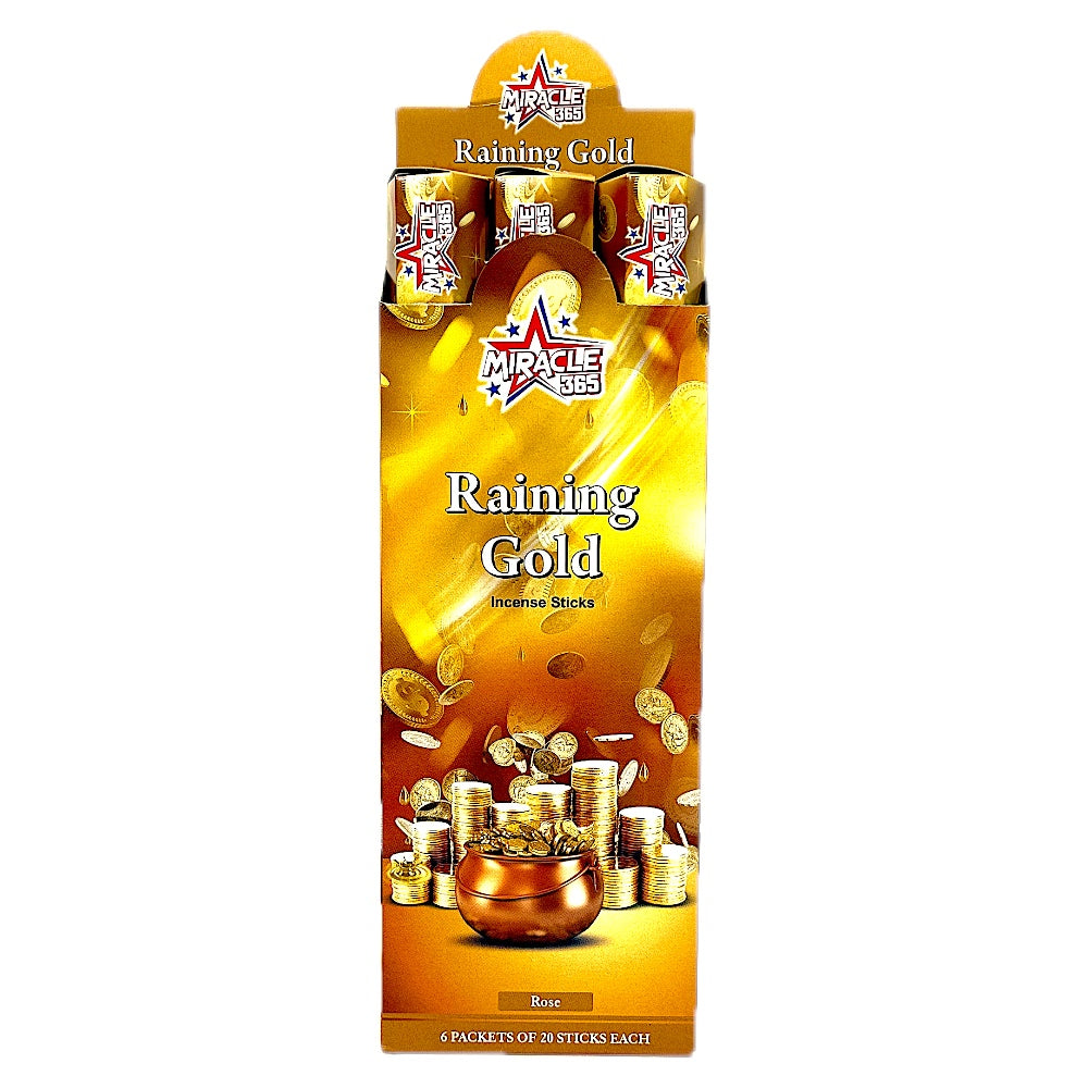 Miracle 365 brand Raining Gold (20 incense sticks*6)*10 (MOQ=10pc)