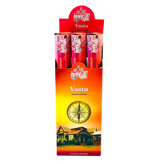 Miracle 365 Vastu incense (6 tubes of 20 sticks) frag sandalwood (MOQ=10pc)