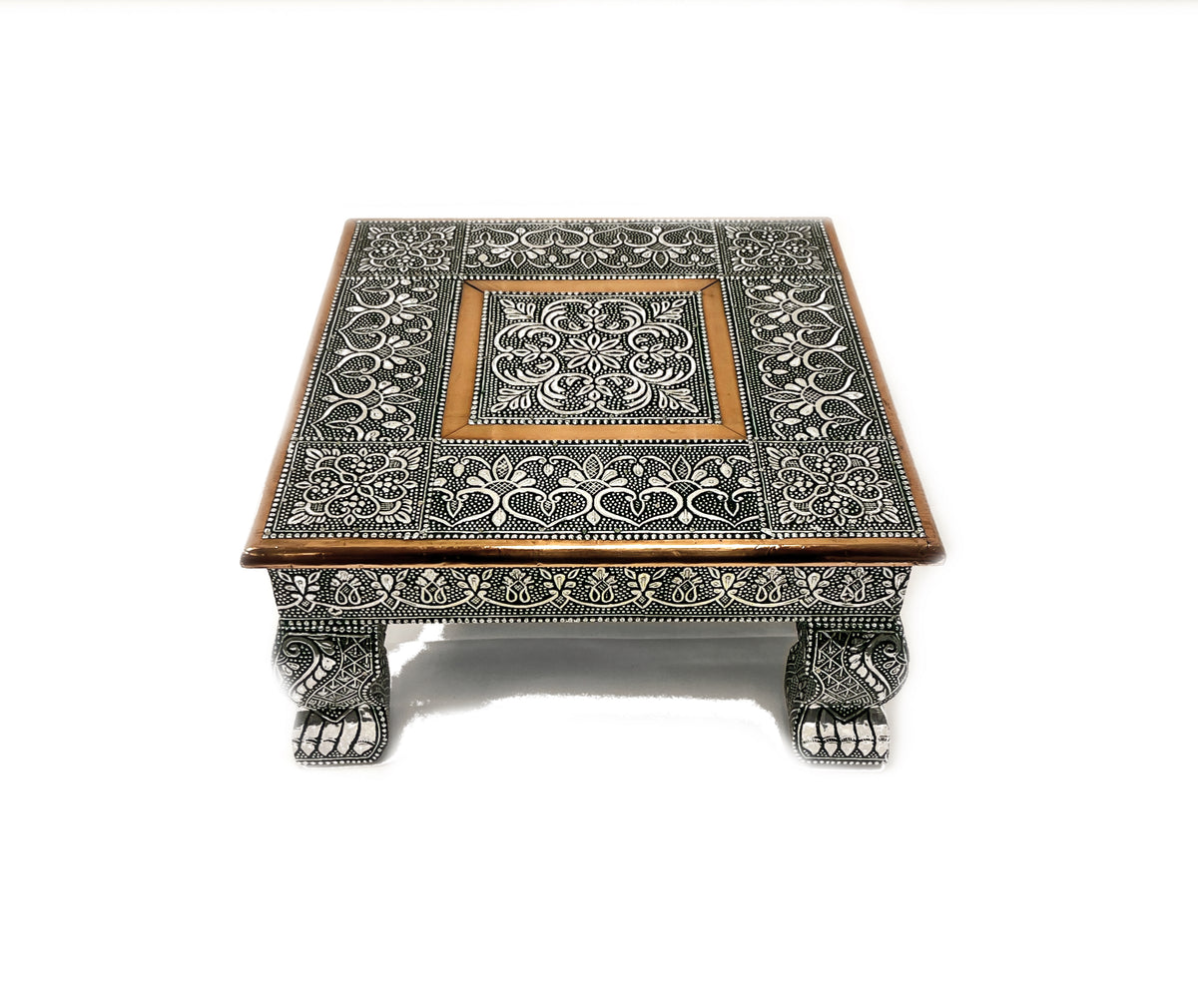 12*12 inches Oxidized Chowki (Bajat)