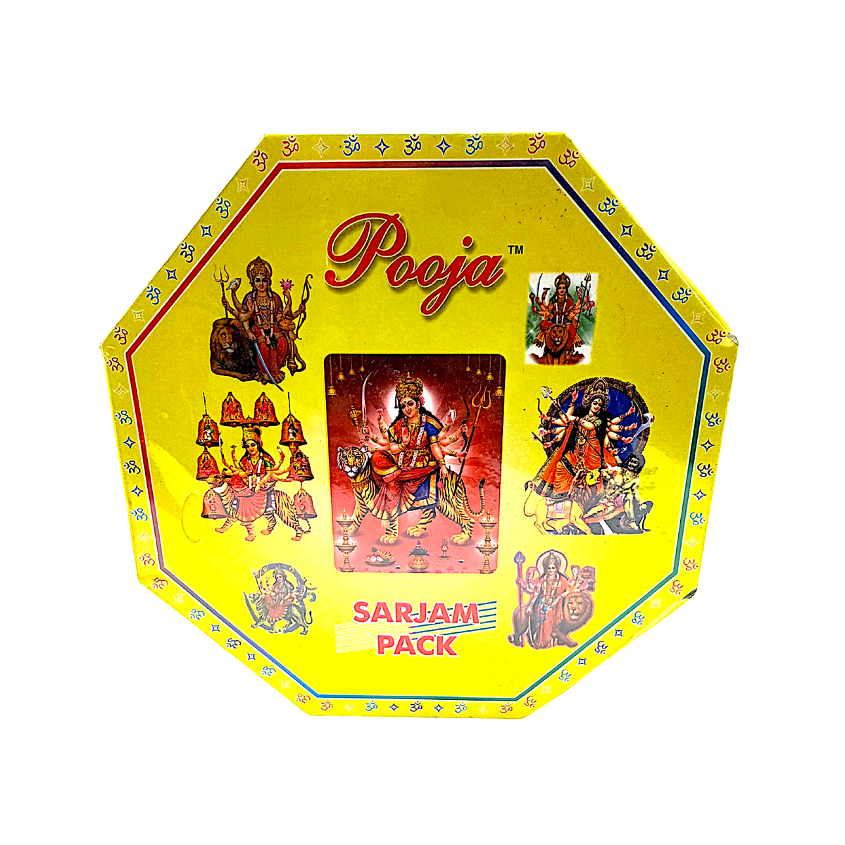 Puja sarjam pack (no ghee or Jhandi), Yellow Durga (MOQ=ea)