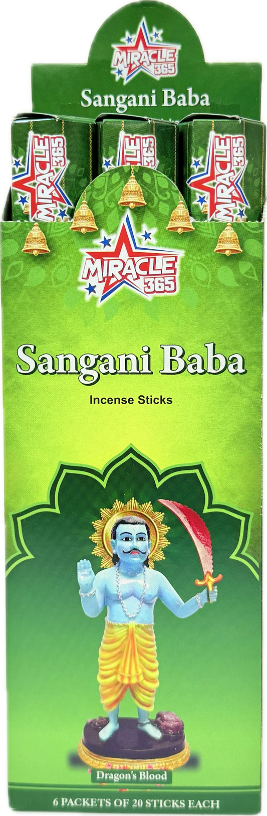 Sangani baba incense sticks (6 tubes of 20 sticks each) fragrance Dragons blood (MOQ=10pc)