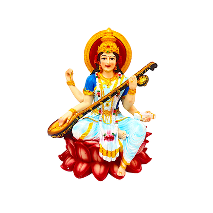 Saraswati 15 inch (Goddess of Music, Knowledge and intelligence) (La Diosa de musica y Inteligencia) 8389 (MOQ=ea)