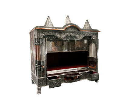 Oxadised with copper lining Mandir 48"x24"(80752234824) (MOQ=ea)