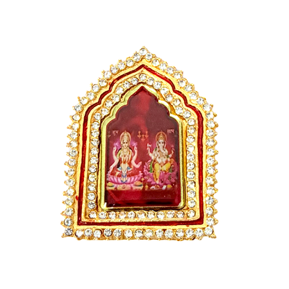Kulin Car dashboard gold Mandir shape frame 3" high (Assorted ) (MOQ=ea)