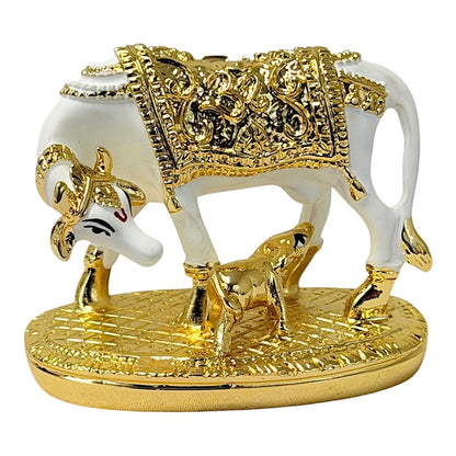 Cow with calf, gold and red/Silver, 3 inches MOQ=ea)