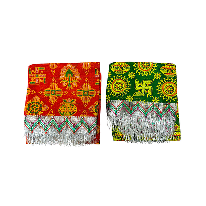 Mata Chunni Printed Red or Green 36by40 (each)
