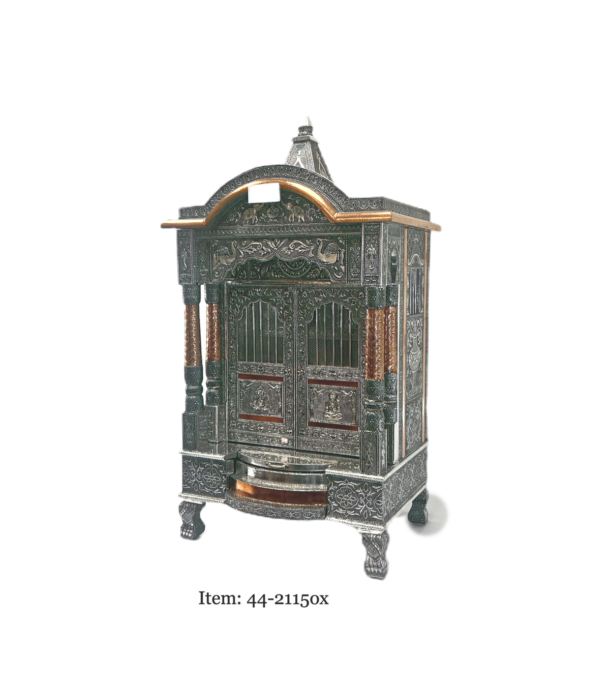 Mandir oxidized 21" W 15" deep(80752232115) (MOQ=ea)