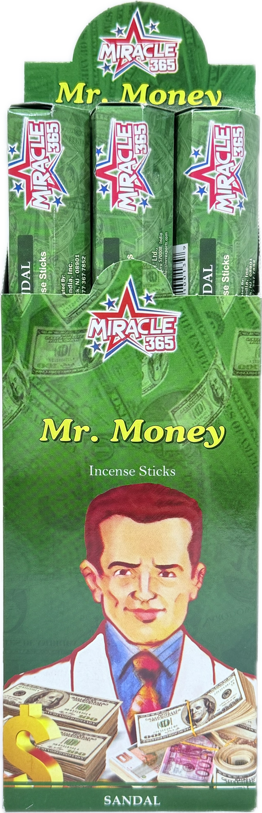Miracle 365 Mr. Money incense (20 sticks*6pc) 10 boxes (MOQ=10pc)