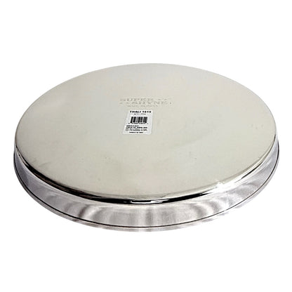 Steel Plate (Thali) with bent edges 24"  (MOQ=ea)