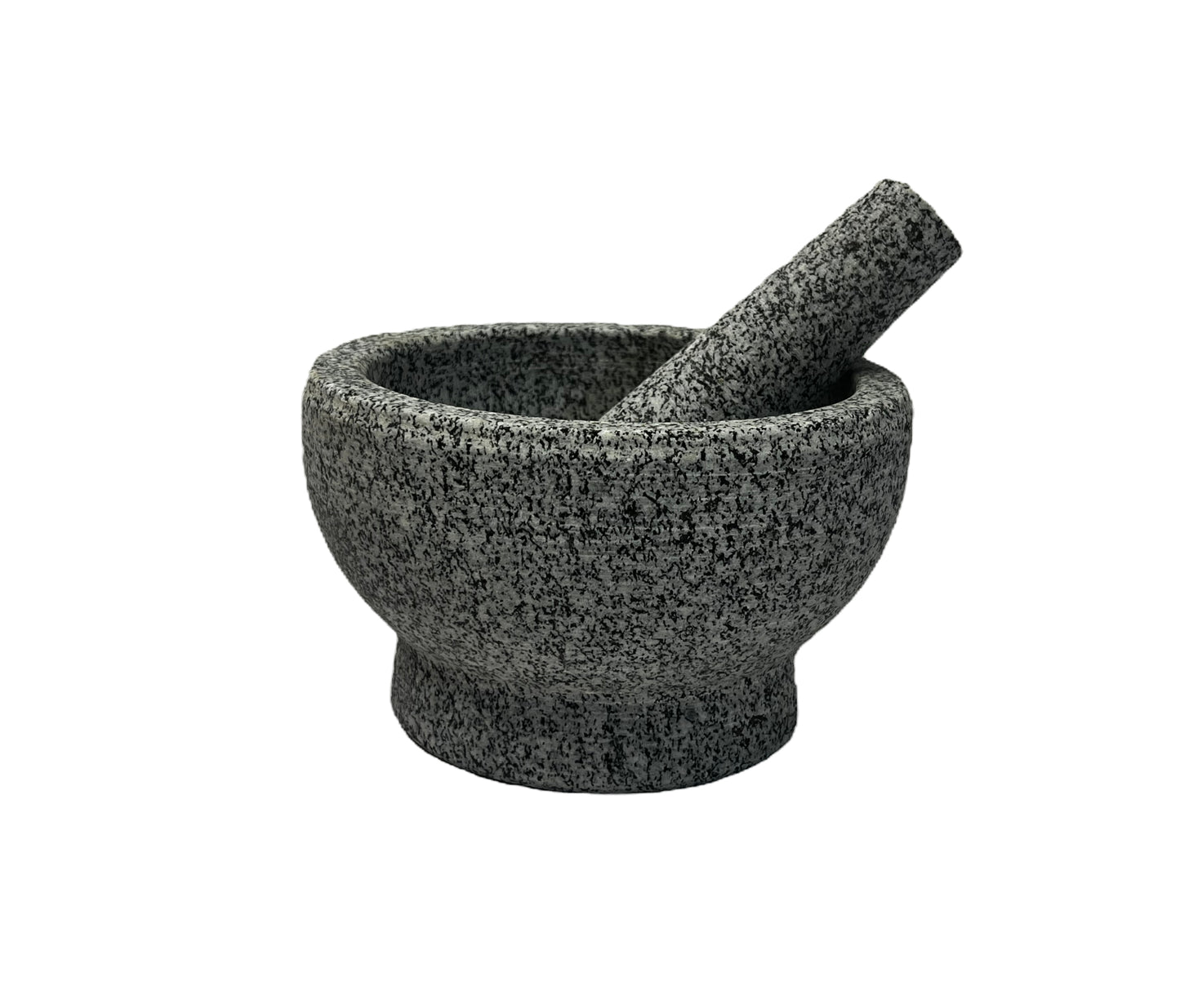 Granite  Pestle Mortar set H 4.5 inch W 7 inch UPC 807522047519 (MOQ=ea)